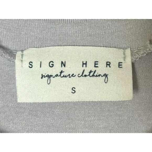 Sign Here Long Modest Gray Comfy Dress Small Oversized Long Tall - Picture 5 of 6